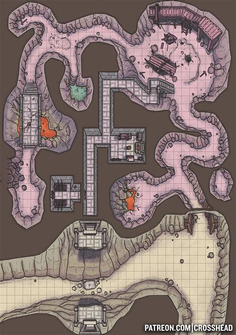 Ruins of an Abandoned Mine : r/dndmaps