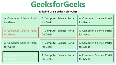 Tailwind CSS Border Color - GeeksforGeeks