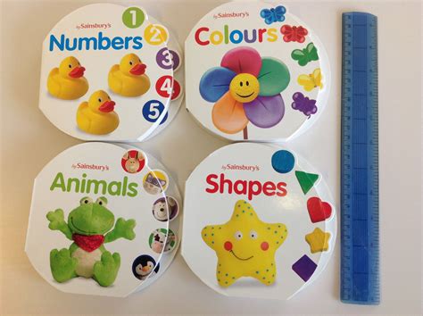 4 shaped and tabbed board books 0-3 years £4.99 rrp Board Books, Children's Books, Sainsburys ...