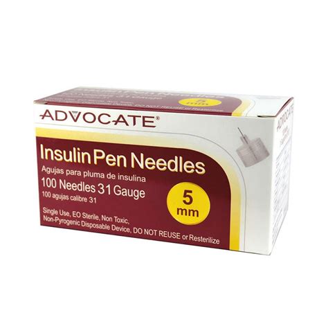 Advocate Pen Needles 31G 5mm (316in) 100ct Case of 6 | ADW Diabetes