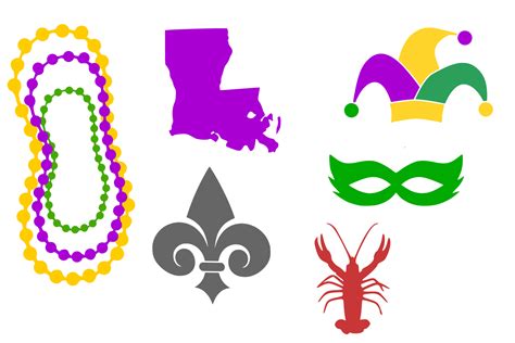 Mardi Gras Icons Digital SVG Graphic by Auntie Inappropriate Designs ...