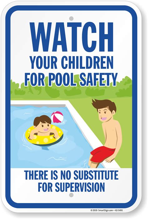 Watch Your Children For Pool Safety Portable Sidewalk Frame Signs