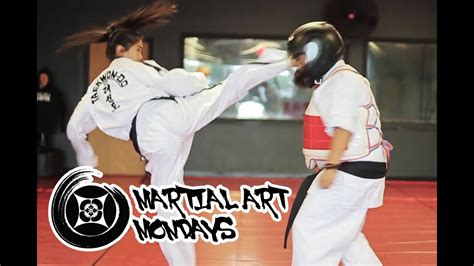 Taekwondo Sparring Techniques Application - Martial Art Mondays - YouTube