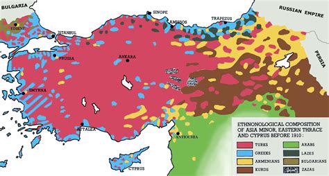 Ethnic map of Asia Minor, Eastern Thrace and Cyprus, 1910 [2002 × 1073 ...