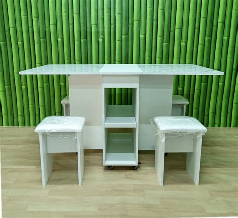 Foldable Table With 4 Chairs, Furniture & Home Living, Furniture, Tables & Sets on Carousell