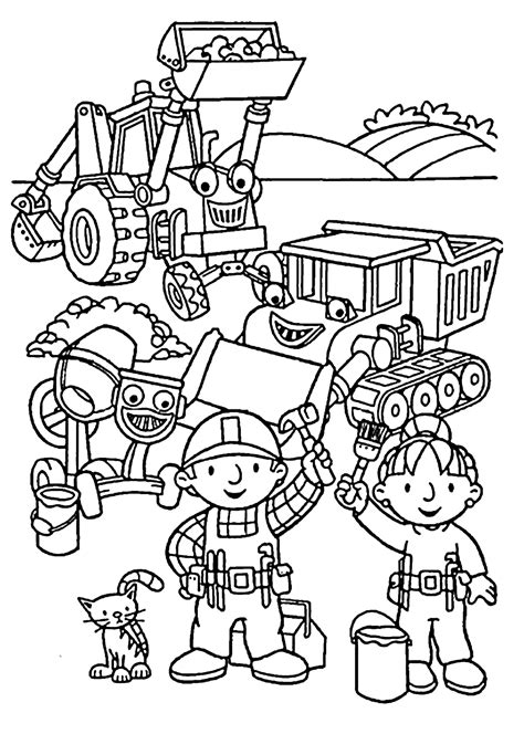 Bob The Builder Coloring Pages Cartoon Coloring Pages | Images and ...