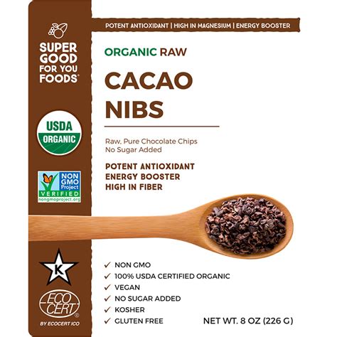 Cacao Nibs - Super Good For You Foods | Superfoods sold in the US