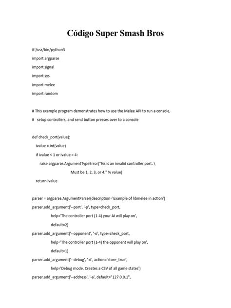 Código Super Smash Bros - Preliminar | PDF | Command Line Interface | System Software