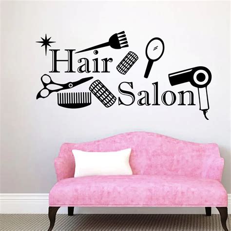 Aliexpress.com : Buy W225 Wall Vinyl Decals Scissors Comb Decal Beauty ...