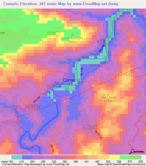 Elevation of Comerio,Puerto Rico Elevation Map, Topography, Contour