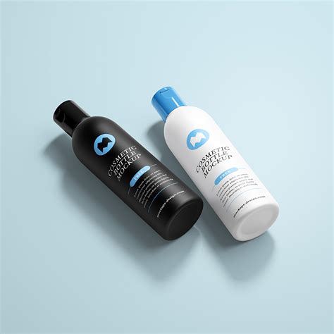 Free cosmetic bottles mockup - Mockups Design