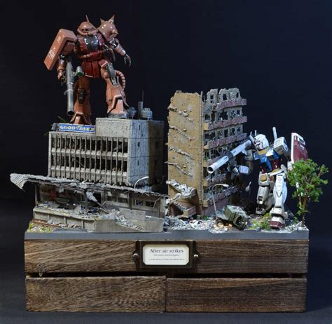 Gundam diorama: After Air Strikes