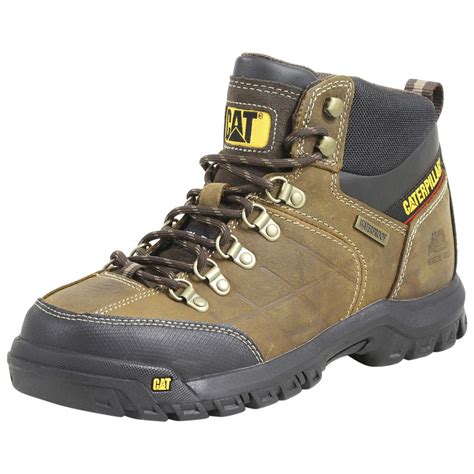 Caterpillar Men's Threshold Waterproof Steel Toe Work Boots Shoes | JoyLot.com