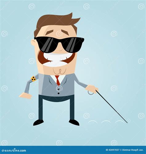 Blind Cartoon Man Stock Vector - Image: 42097037