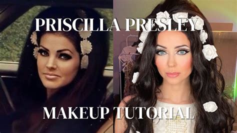 Priscilla Presley | In-depth Makeup and Flower Hair Tutorial - YouTube