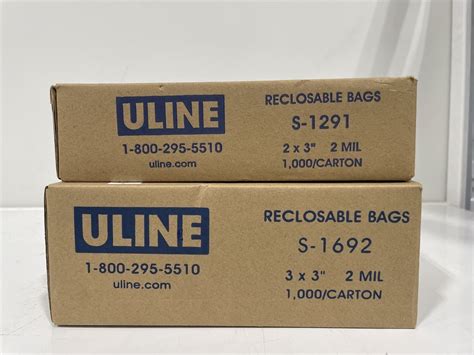 Urban Auctions - 2000 ULINE RECLOSABLE BAGS (specs in photo)