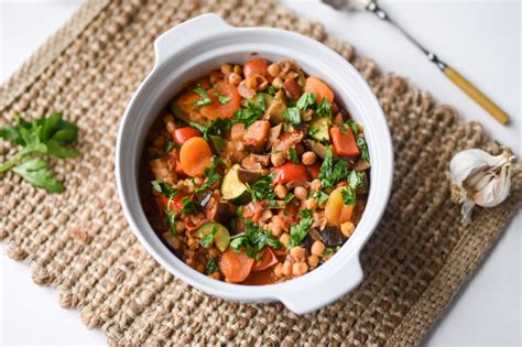 Vegetable and Chickpea Tagine with Dried Apricots Recipe