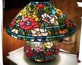 Items similar to Vintage Stained Glass Double Lamp on Etsy