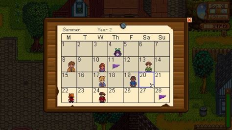 Stardew Valley Calendar - VGKAMI