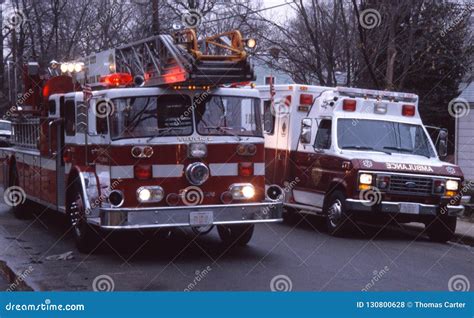 Fire Truck and Ambulance on a Emergency Call Editorial Stock Photo - Image of calln, call: 130800628