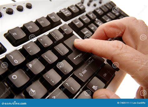 Person Typing On Keyboard Stock Image - Image: 7405111