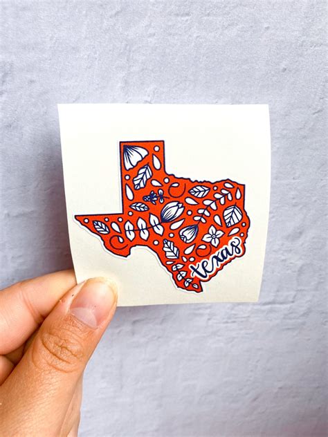 Texas Sticker States Stickers TX Sticker Stickers for Hydroflask Laptop Stickers Waterproof ...