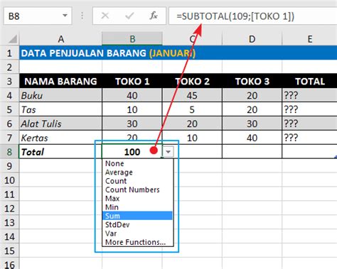 Rumus Fungsi Excel Untuk Menentukan Penjumlahan Total Secara | Images and Photos finder