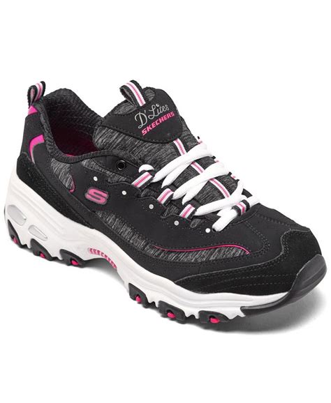 Skechers Women's D'Lites - Me Time Wide Width Walking Sneakers from Finish Line - Macy's