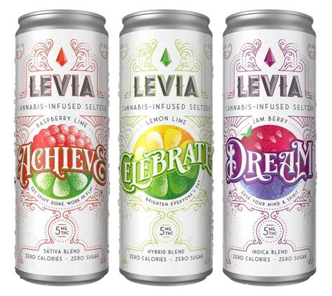 Cannabis-infused seltzers from LEVIA launching in Massachusetts with indica, sativa and hybrid ...