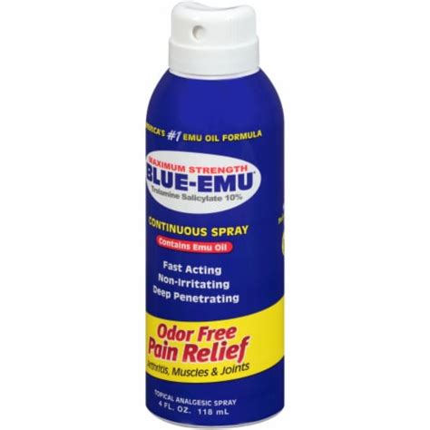 Blue-Emu Maximum Strength Back Pain Relief Spray, 4 fl oz - Kroger