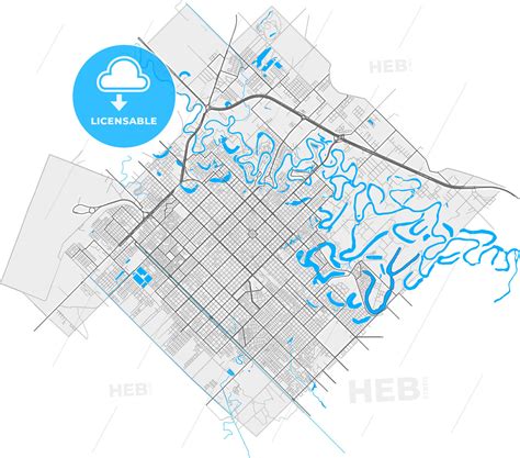 Resistencia, Argentina, high resolution vector map - HEBSTREITS