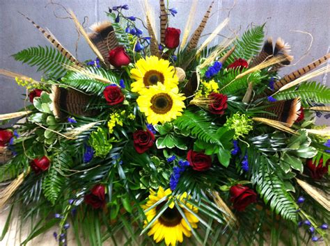 Masculine Casket Spray Funeral Flower Arrangements, Funeral Flowers ...