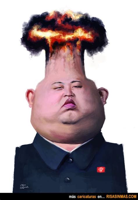 Caricatura de Kim Jong-un. | Funny caricatures, Caricature, Funny faces