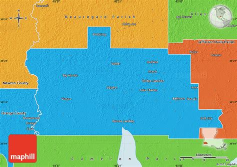 Political Map of Calcasieu Parish