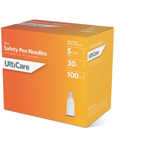 UltiCare Safety Pen Needles 5mm x 30G Mini | UltiMed, Inc