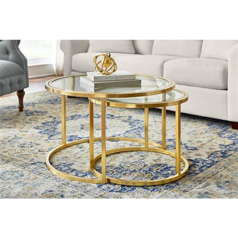 Coffee Table With Nesting Tables : Nathan James Bodhi 2 Piece 34 In ...