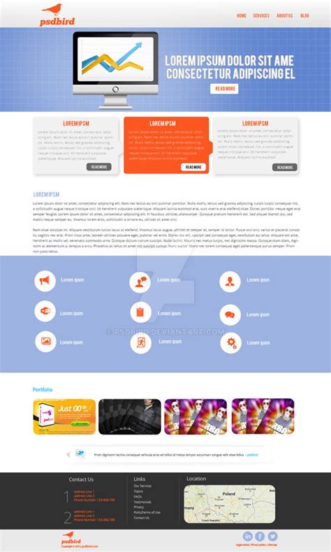 Free Business Web Template PSD by psdbird on DeviantArt