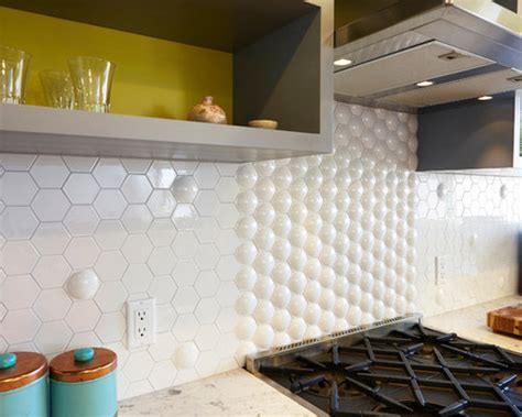 Hexagon Tile Backsplash | Houzz