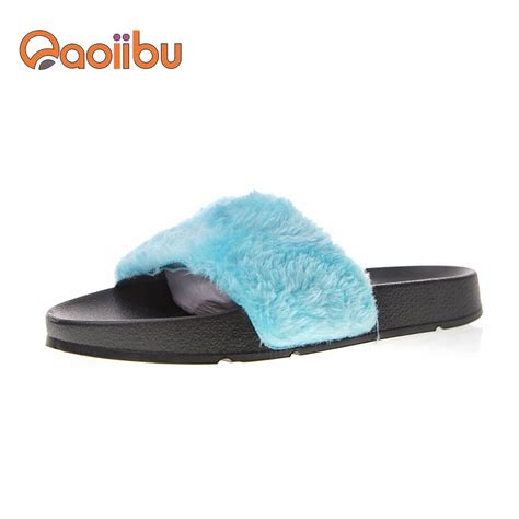 faux fur slide sandals manufacturer and suppliers - Wecoosport