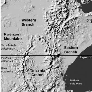 Simplified tectonic map of Albertine Rift showing overall structure of... | Download Scientific ...