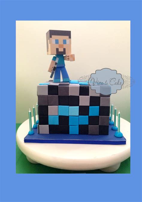 Viva La Cake I Blog: how to make a minecraft cake Minecraft Birthday Party, Birthday Party ...