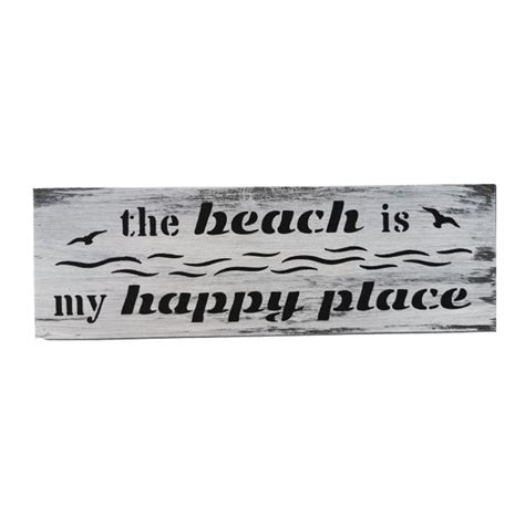 Wood Home Decor Wall Art - The Beach is my Happy Place | Shop Today. Get it Tomorrow! | takealot.com