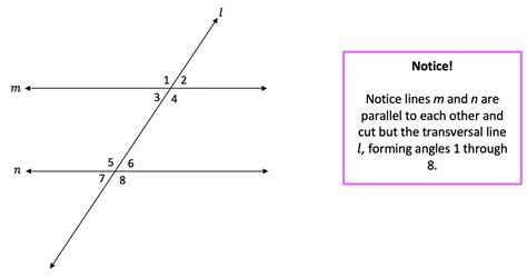 Parallel Lines Transversals And Algebra Worksheet