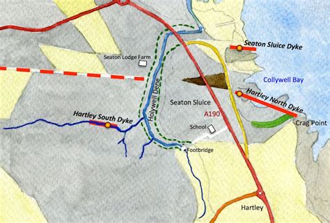 Hartley & Seaton Sluice Dykes - Geology North