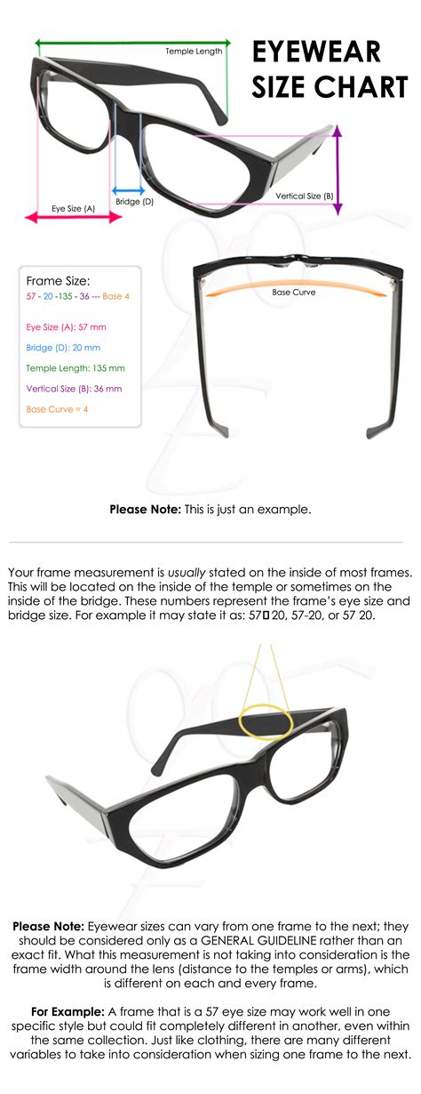 Eyewear Size Chart | Handmade Eyeglasses and Sunglasses | LuxuryEyesite.com