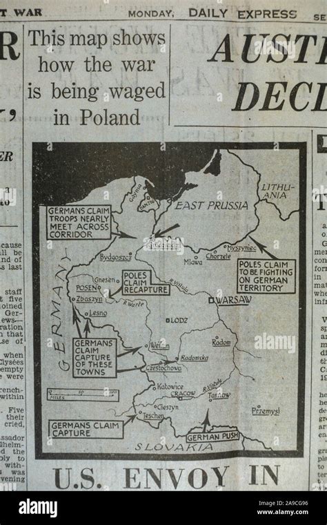 Map of poland 1940s hi-res stock photography and images - Alamy