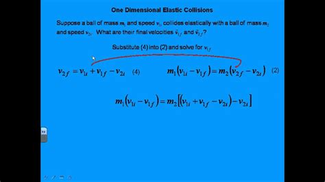 AP Physics Momentum - 1D Elastic Collisions.wmv - YouTube