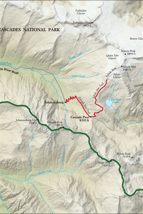 North Cascades National Park Trail Map