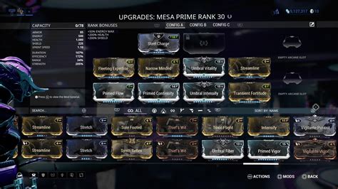 Warframe Mesa Build 2021 - Meulin