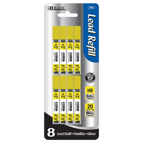 BAZIC 20 Ct. 0.9 mm Mechanical Pencil Lead (8/Pack) Bazic Products